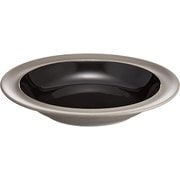 Bake グレース プレート 直径約21×深さ3.7cm ブラック 日本製 36K378-06