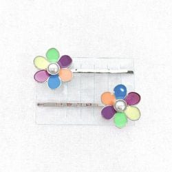 Q2834 [minacute×MIOCHIN コラボアクセサリー ミオノアクセ ヘアピンセット フラワー]