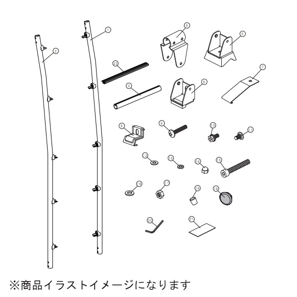 ロッキープラス  AK-32 [リアハシゴ アルミ ハイエースバン （200系）/レジアスエースバン （200系） 標準幅 標準ルーフ車用]