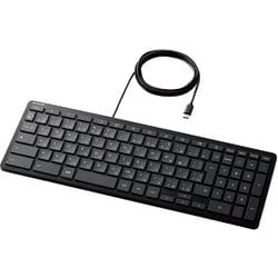 キーボード 有線 Type-Cコネクタ 抗菌 テンキー付 ブラック TK-CB01UPKBK