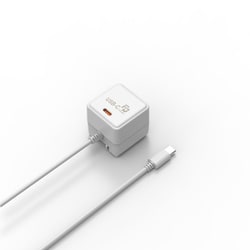 急速充電器 USB PD（パワーデリバリー）対応 Type-Cケーブル一体型 1.5m ホワイト FUSB-ACC820PDWH