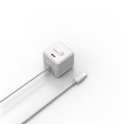急速充電器 USB PD(パワーデリバリー)対応 Type-Cケーブル一体型 1.5m ホワイト FUSB-ACC820PDWH