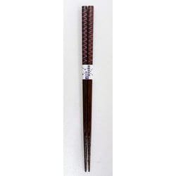 先乾漆 箸 23cm 天打 ラメ波紋 ピンク W-857