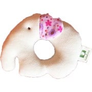 オーガニックコットンプリントラトル スキャターフラワーピンク SG-004-011