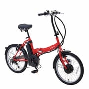 電動アシスト自転車 SUISUI Street(ストリート) 20インチ 折りたたみ 外装6段ギア付き +KH-BDR100(サイクルレコーダー ガンメタリック)セット BM-AZ300RED