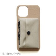 SC-03-022 BEIGE [シェイクジップポーチ / iPhone 12/12 Pro用]