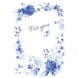 ミニカード ブルーローズ for you 1セット（カード1枚・封筒1枚） MC-072