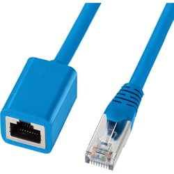LANケーブル 延長 3m CAT6 シールド付き ブルー 爪折れ防止 PoE対応 より線 STP 耐ノイズ ストレート結線 RJ45 KB-STP6EX-03BL