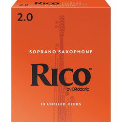 RIA1020 [ダダリオ リード ソプラノサックス用 RICO 硬さ：2.0/10枚入り]