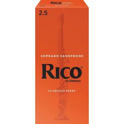 RIA2525 [ダダリオ リード ソプラノサックス用 RICO 硬さ：2.5/25枚入り]