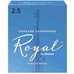 RIB1025 [ダダリオ リード ソプラノサックス用 ROYAL 硬さ：2.5/10枚入り]