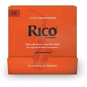 RJA0125-B25 [ダダリオ リード アルトサックス用 RICO 硬さ：2.5/25枚入り（個別包装）]