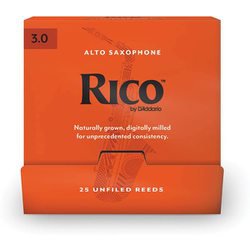 RJA0130-B25 [ダダリオ リード アルトサックス用 RICO 硬さ：3.0/25枚入り（個別包装）]