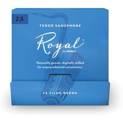 RKB0125-B25 [ダダリオ リード テナーサックス用 ROYAL 硬さ：2.5/25枚入り（個別包装）]