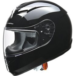 フルフェイスヘルメット Lサイズ（59～60cm未満） PSC・SG・全排気量対応・ホルダーレスシールド・イヤーホール・収納袋・UVカット SF-12 Lサイズ ブラック