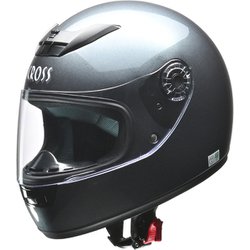 フルフェイスヘルメット フリーサイズ（57～60cm未満） PSC・SG・全排気量対応・UVカット・開閉式ホルダーレスシールド・サイズ調整スポンジ付属 CR-715 ガンメタリック