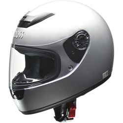 フルフェイスヘルメット フリーサイズ（57～60cm未満） PSC・SG・全排気量対応・UVカット・開閉式ホルダーレスシールド・サイズ調整スポンジ付属 CR-715 シルバー