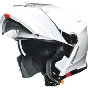 インナーシールド付きモジュラーヘルメット Mサイズ(57~58cm未満) システム・フルフェイス・PSC・SG・全排気量対応・Wシールド・UVカット・イヤーホール・着脱式内装 REIZEN Mサイズ ホワイト