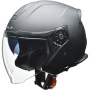 インナーシールド付きジェットヘルメット Lサイズ(59~60cm未満) Wシールド・PSC・SG・全排気量対応・UVカット・着脱式内装 FLX Lサイズ マットブラック