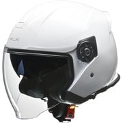 インナーシールド付きジェットヘルメット LLサイズ(61~62cm未満) Wシールド・PSC・SG・全排気量対応・UVカット・着脱式内装 FLX LLサイズ ホワイト