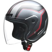 ジェットヘルメット フリーサイズ(57~60cm未満) PSC・SG・全排気量対応・UVカット・グラフィックモデル APRET マットガンメタリック