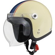 BC-10 スモールジェットヘルメット フリーサイズ (57~60cm未満) アイボリー×ネイビー