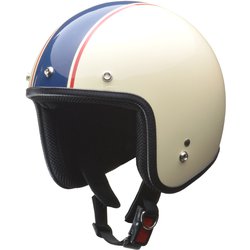 GRENVER スモールジェットヘルメット フリーサイズ （57～60cm未満） アイボリー/ネイビー