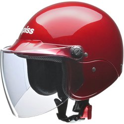 AP-603 セミジェットヘルメット フリーサイズ （57～60cm未満） キャンディーレッド