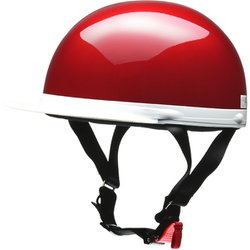 ハーフヘルメット CROSS（クロス） CR-740 フリーサイズ（57～60cm未満） PSC/SG 125cc以下用 キャンディーレッド