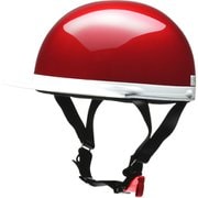 ハーフヘルメット CROSS(クロス) CR-740 フリーサイズ(57~60cm未満) PSC/SG 125cc以下用 キャンディーレッド