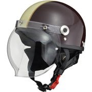 CR-760 ハーフヘルメット バブルシールド付き フリーサイズ (57~60cm未満) BR/IV