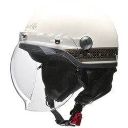 ヨドバシ.com - リード工業 CR-760 ハーフヘルメット バブルシールド付き フリーサイズ （57～60cm未満） エスニックアイボリー  通販【全品無料配達】