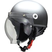 ハーフヘルメット CROSS(クロス) CR-761 LLサイズ(61~62cm未満) PSC/SG 125cc以下用 バブルシールド付き イヤーカバー付き マットガンメタ
