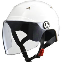 専用❶ リード工業　ヘルメット ハーフ シールド付 MBLK  RE41 LL
