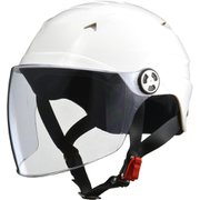 ハーフヘルメット SERIO(セリオ) RE-41 LLサイズ(61~62cm未満) PSC/SG 125cc以下用 シールド付き ホワイト