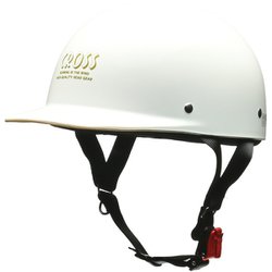 ハーフヘルメット CROSS（クロス） CR-680 フリーサイズ（57～60cm未満） PSC/SG 125cc以下用 ホワイト
