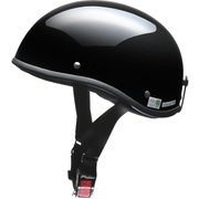 ハーフヘルメット ELZO(エルゾ) フリーサイズ(57~60cm未満) PSC/SG 125cc以下用 ブラックメタリック