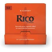RCA0130-B25 [ダダリオ リード Bbクラリネット用 RICO 硬さ：3.0/25枚入り（個別包装）]