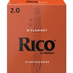 RCA1020 [ダダリオ リード Bbクラリネット用 RICO 硬さ：2.0/10枚入り]
