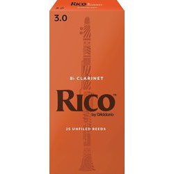 RCA2530 [ダダリオ リード Bbクラリネット用 RICO 硬さ：3.0/25枚入り]