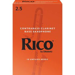 RFA1025 [ダダリオ リード コントラバスクラリネット用 RICO 硬さ：2.5/10枚入り]