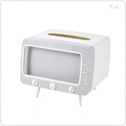 スマホスタンド付き テレビ型ティッシュケース グレー IQ-TISSUE-GY