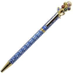 ROYAL ARDEN （ロイヤルアーデン） スワロフスキークリスタルボールペンカラフルフラワー ブルー 65574