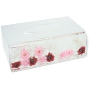 58749 [ROYAL ARDEN （ロイヤルアーデン） アクリルティッシュBOXケース 水中花 ミックスローズ]