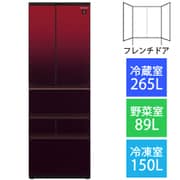 冷蔵庫 (504L・フレンチドア) 6ドア プラズマクラスター 除菌機能 グラデーションレッド SJ-GK50J-R