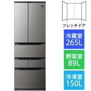 冷蔵庫 (504L・フレンチドア) 6ドア プラズマクラスター 除菌機能 ラスティックダークメタル SJ-MF50J-H