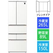 冷蔵庫 (504L・フレンチドア) 6ドア プラズマクラスター 除菌機能 ラスティックホワイト SJ-MF50J-W