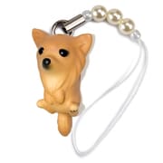 DN-2001 [Dog 92 ビーズストラップ Chihuahua ロングコートチワワ / レッド]