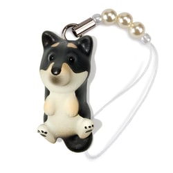DN-4003 [Dog 92 ビーズストラップ Shiba 柴犬 / 黒]