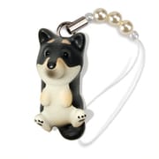 DN-4003 [Dog 92 ビーズストラップ Shiba 柴犬 / 黒]